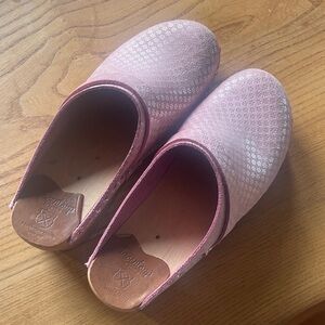 Pink Leather Mules by Troentorp